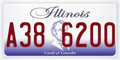IL license plate A386200