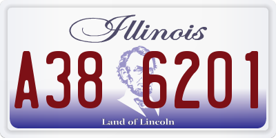 IL license plate A386201
