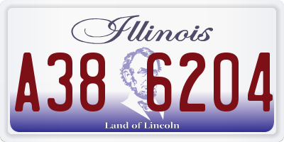 IL license plate A386204