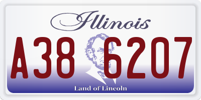 IL license plate A386207