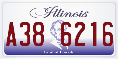 IL license plate A386216