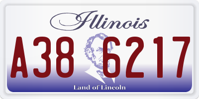 IL license plate A386217