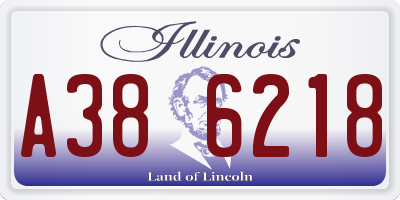 IL license plate A386218
