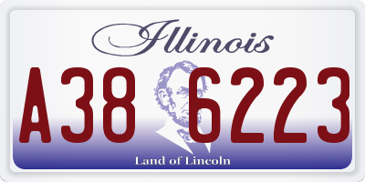 IL license plate A386223