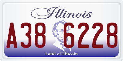 IL license plate A386228
