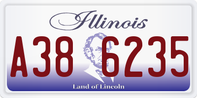 IL license plate A386235