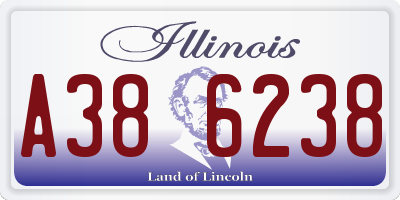 IL license plate A386238
