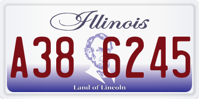 IL license plate A386245