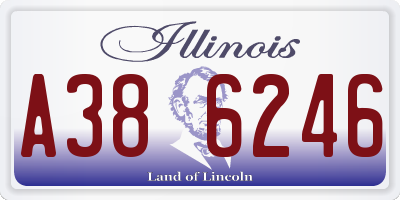 IL license plate A386246