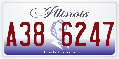 IL license plate A386247