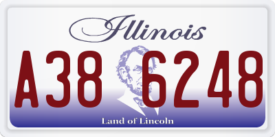 IL license plate A386248