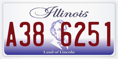 IL license plate A386251