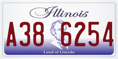 IL license plate A386254
