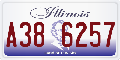 IL license plate A386257