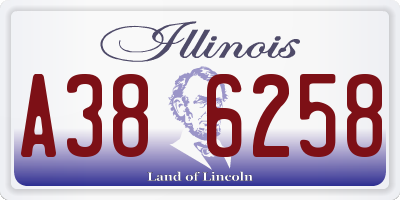 IL license plate A386258