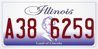 IL license plate A386259