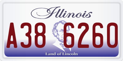 IL license plate A386260