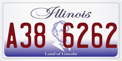 IL license plate A386262