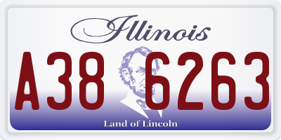 IL license plate A386263