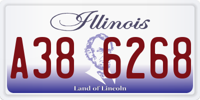 IL license plate A386268