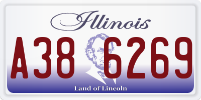 IL license plate A386269