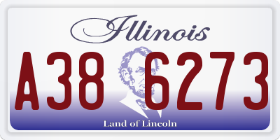 IL license plate A386273