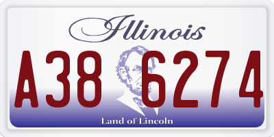 IL license plate A386274