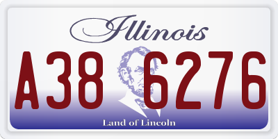 IL license plate A386276