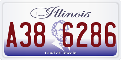IL license plate A386286