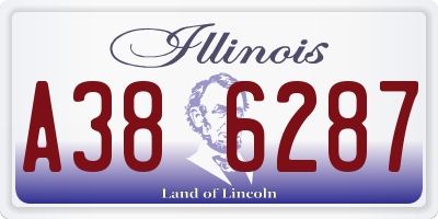 IL license plate A386287