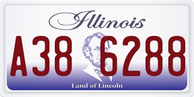 IL license plate A386288