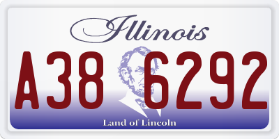 IL license plate A386292