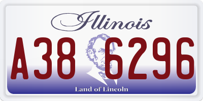 IL license plate A386296