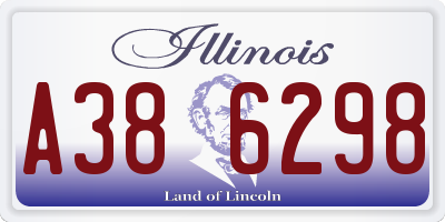 IL license plate A386298