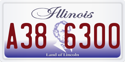 IL license plate A386300