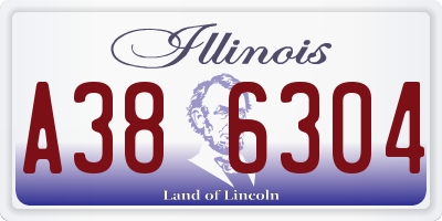 IL license plate A386304