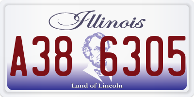 IL license plate A386305