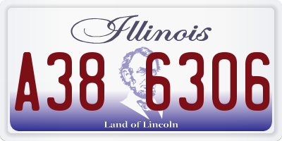 IL license plate A386306