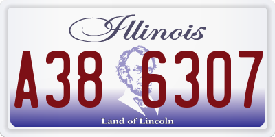 IL license plate A386307