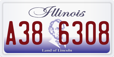 IL license plate A386308