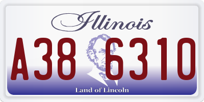 IL license plate A386310