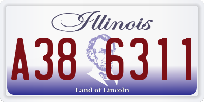 IL license plate A386311