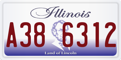 IL license plate A386312