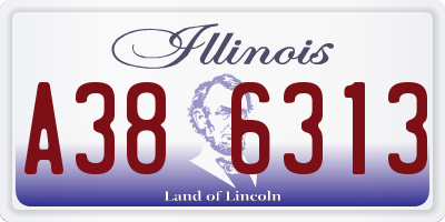 IL license plate A386313
