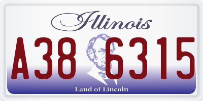 IL license plate A386315