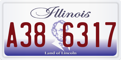 IL license plate A386317