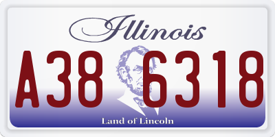 IL license plate A386318