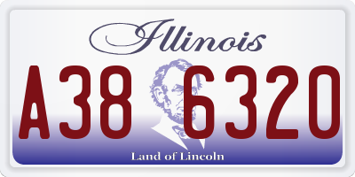 IL license plate A386320
