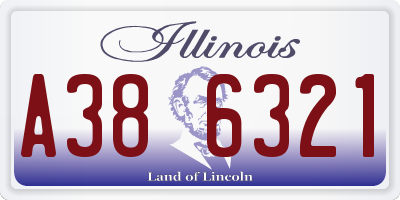 IL license plate A386321