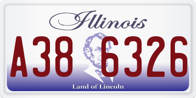 IL license plate A386326
